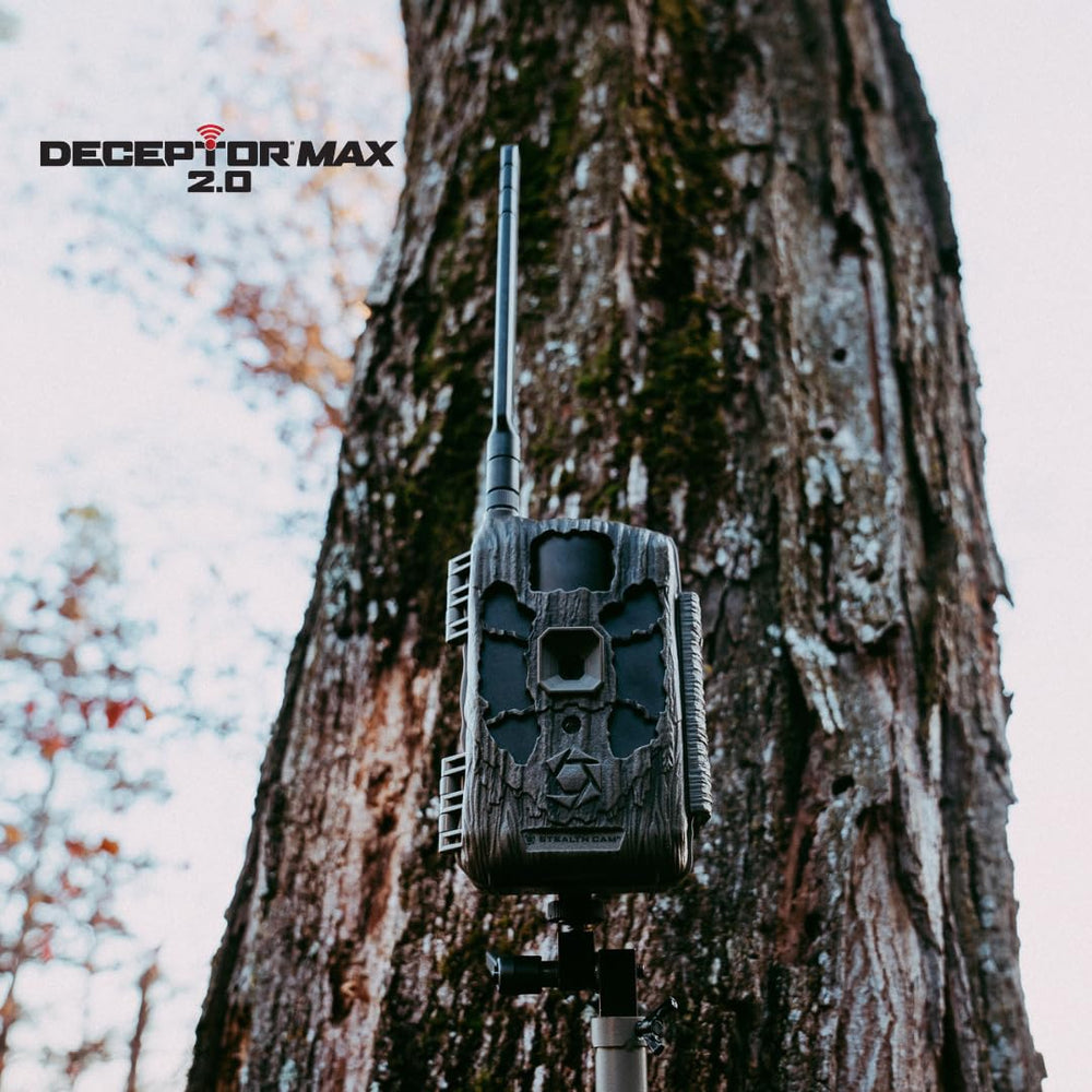 Stealth Cam Deceptor Max 2.0 GPS module tags shots with precise location data.