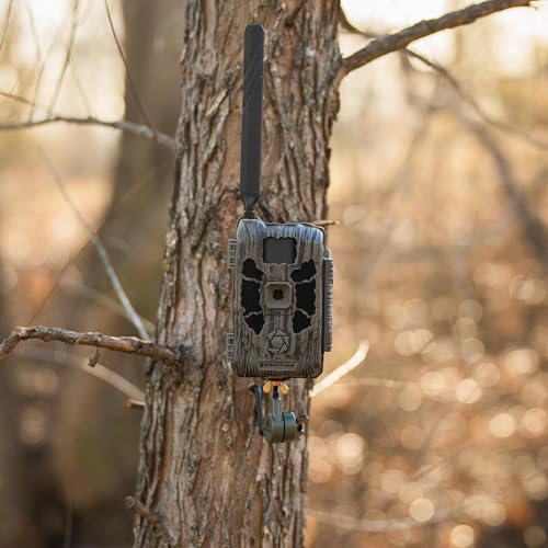 Stealth Cam Deceptor Max back view highlights rugged build for outdoor reliability.