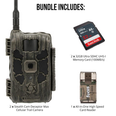 Stealth Cam Deceptor Max with No-Glo LEDs in action for discreet nocturnal surveillance