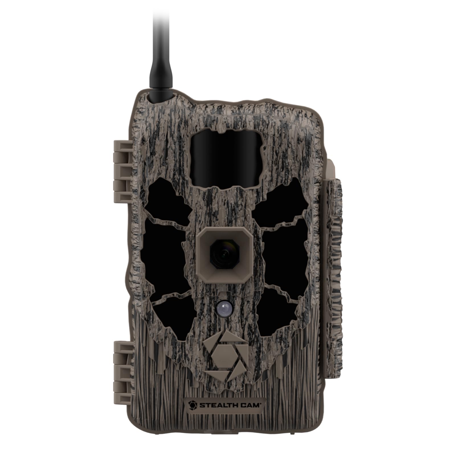Stealth Cam Deceptor Max front view highlights rugged housing for reliable field monitoring