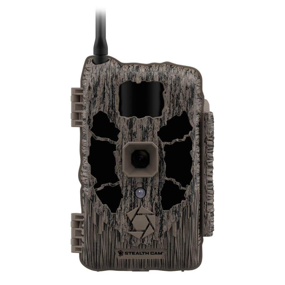 Stealth Cam Deceptor Max front view highlights rugged housing for reliable field monitoring