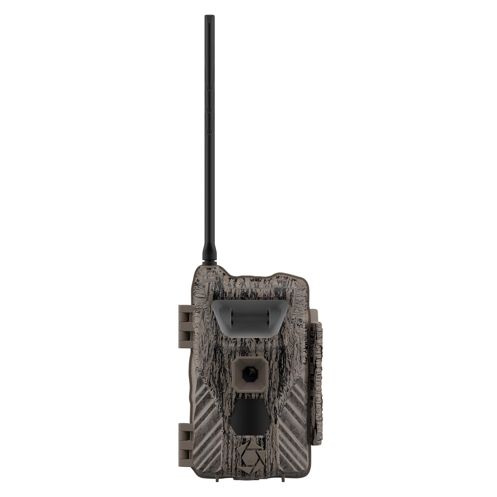 Side view showing rugged housing of Flashback 40MP trail camera