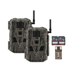 Stealth Cam Fusion MAX 2.0 front-view trail camera ideal for wildlife monitoring in all weather.