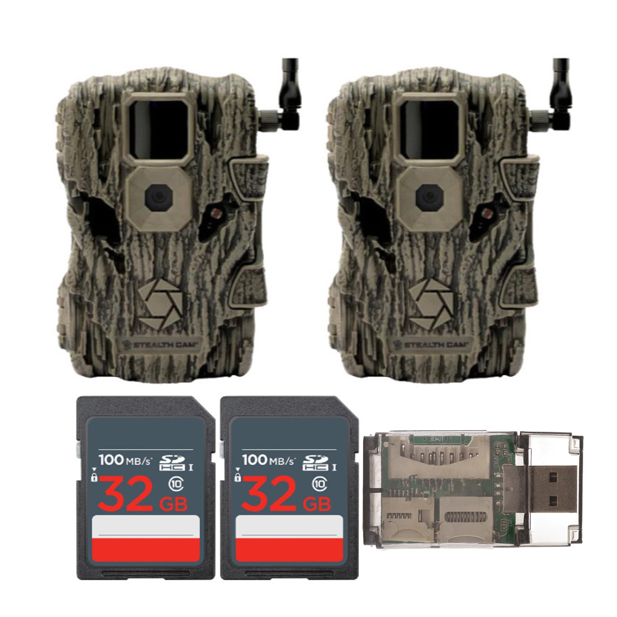 Stealth Cam Fusion X 26MP trail camera front view with AT&T compatibility for remote monitoring