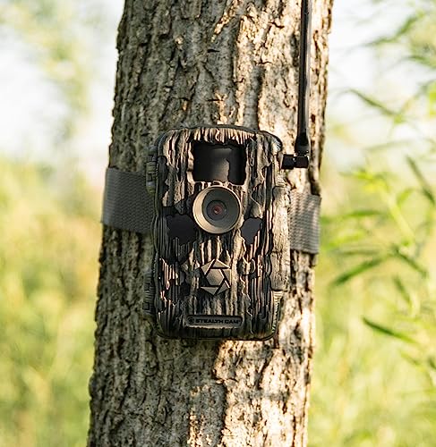 Stealth Cam Fusion X-Pro back view shows easy-access battery area for field use.