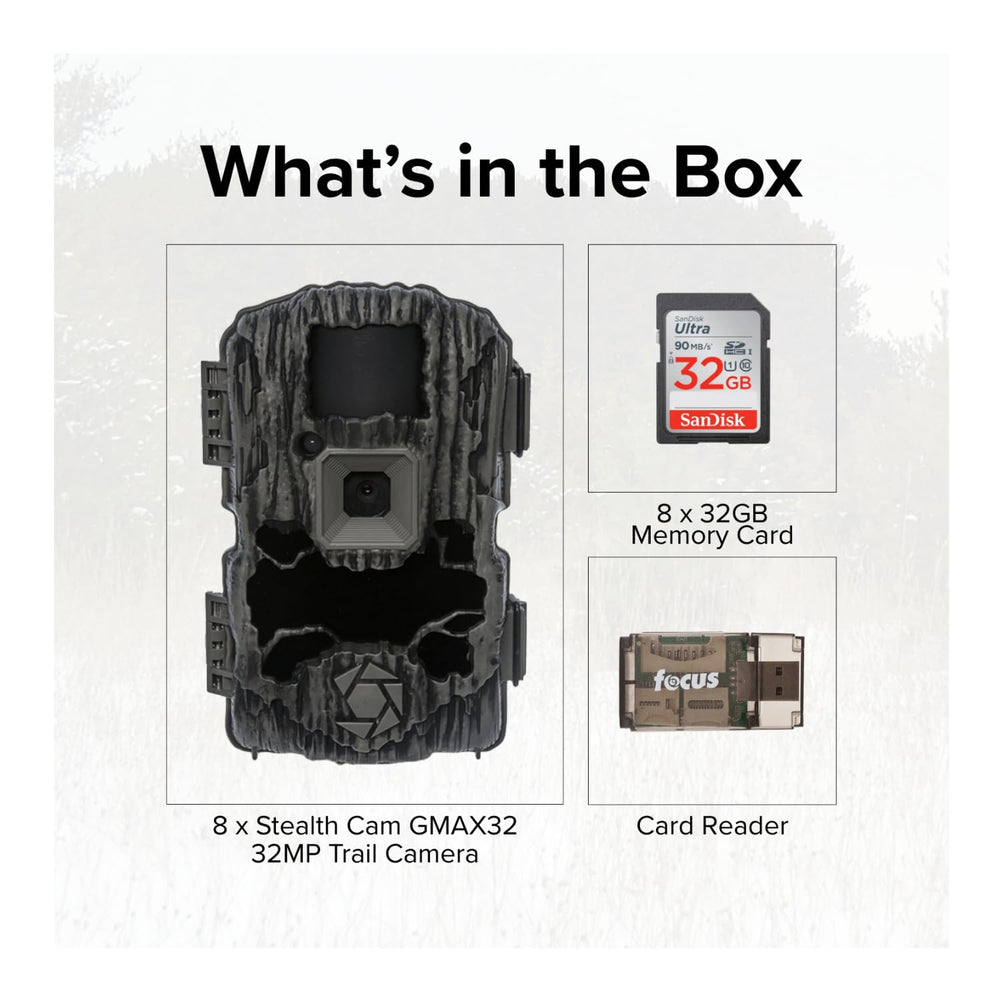 Stealth Cam GMAX32 1080p video capture delivers crisp, on-site footage.