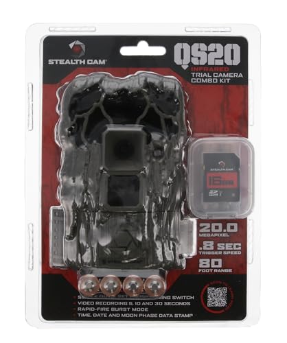 Stealth Cam QS20 back panel showing controls and ports