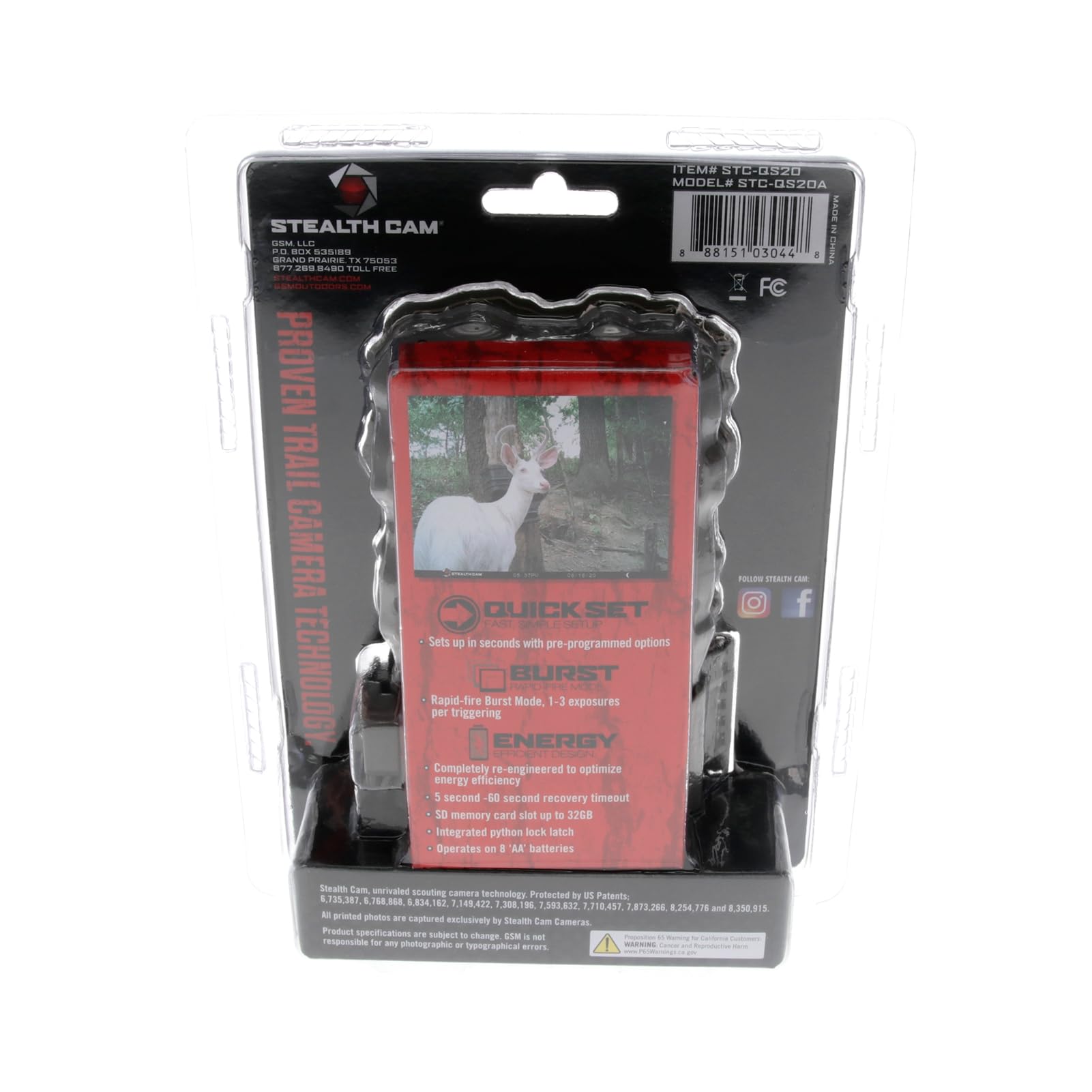 Stealth Cam QS20 easy setup allows quick field deployment