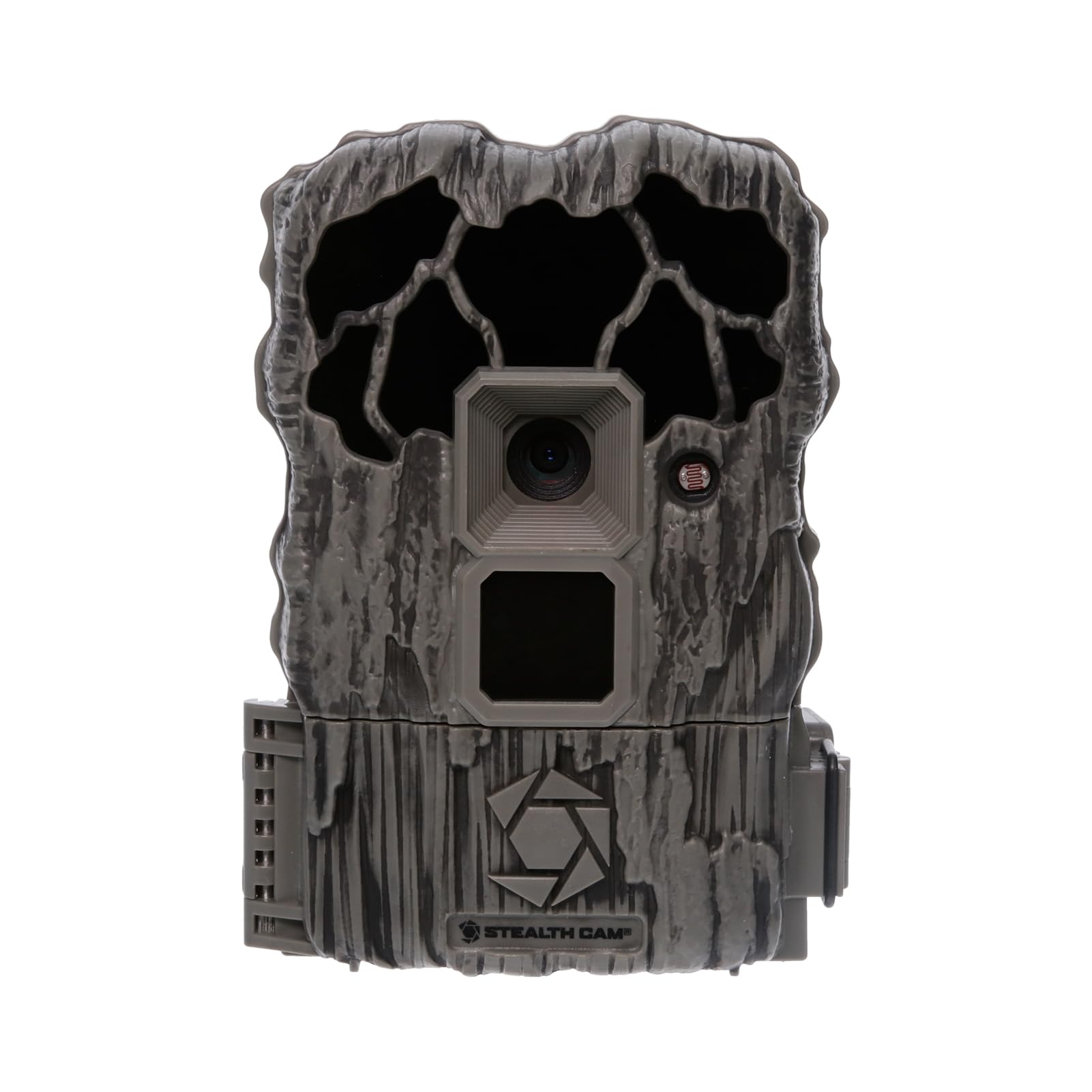 Stealth Cam QS20NG back panel shows accessible battery and SD card slots.