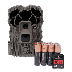 Stealth Cam QS20NG front view highlights compact, field-ready design.