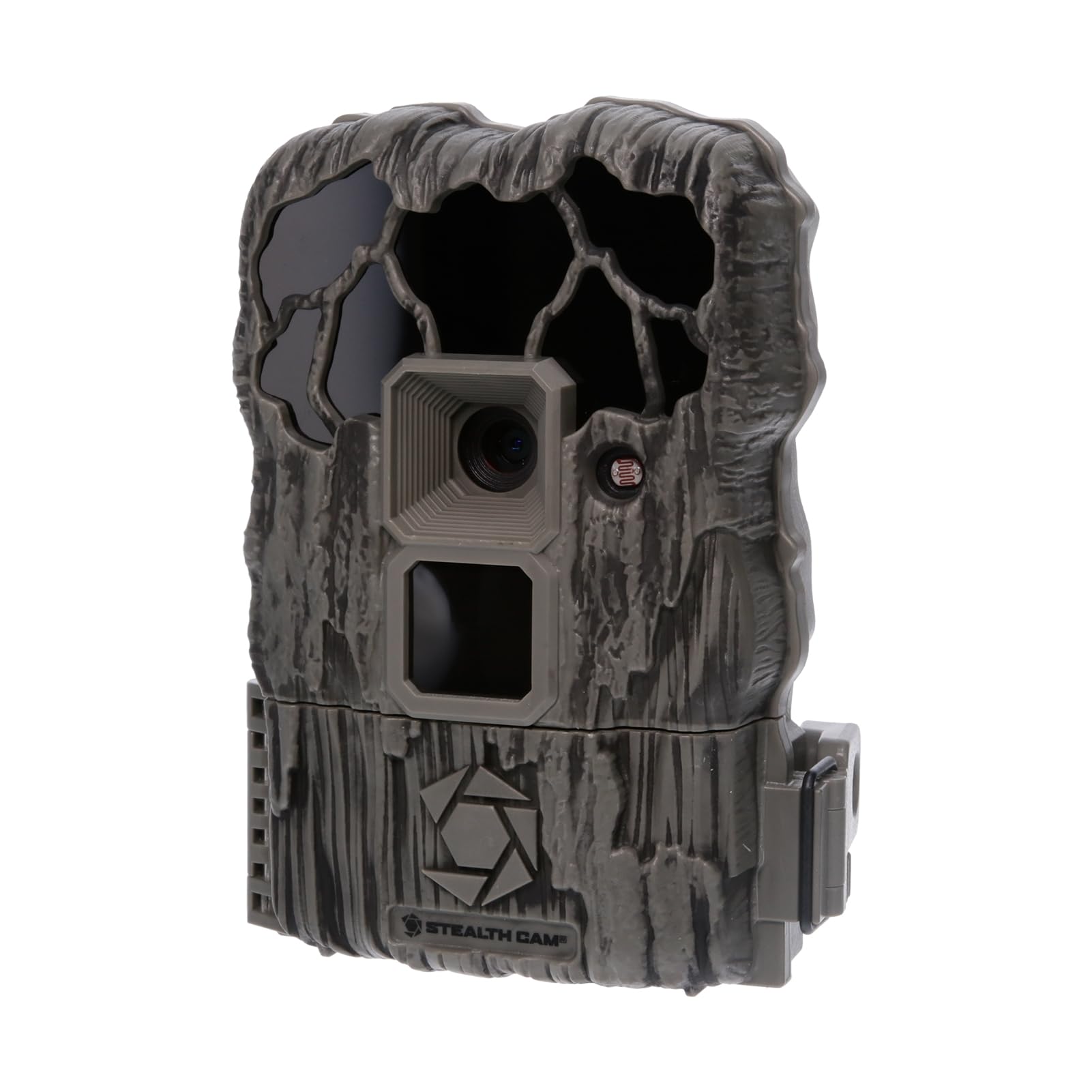 Stealth Cam QS20NG No Glow IR LED array illuminates trails discreetly at night.