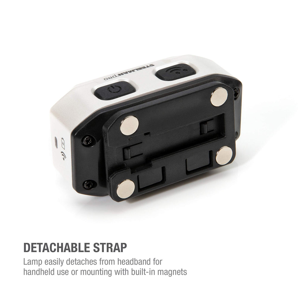 Steelman Pro headlamp high mode at 300 lumens for focused tasks.