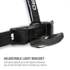 Steelman Pro Slim Profile headlamp with rechargeable battery pack for easy charging
