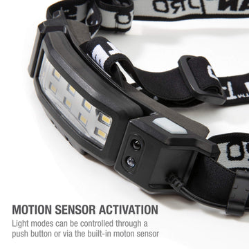 Steelman Pro Slim Profile headlamp with motion sensor for hands-free control.