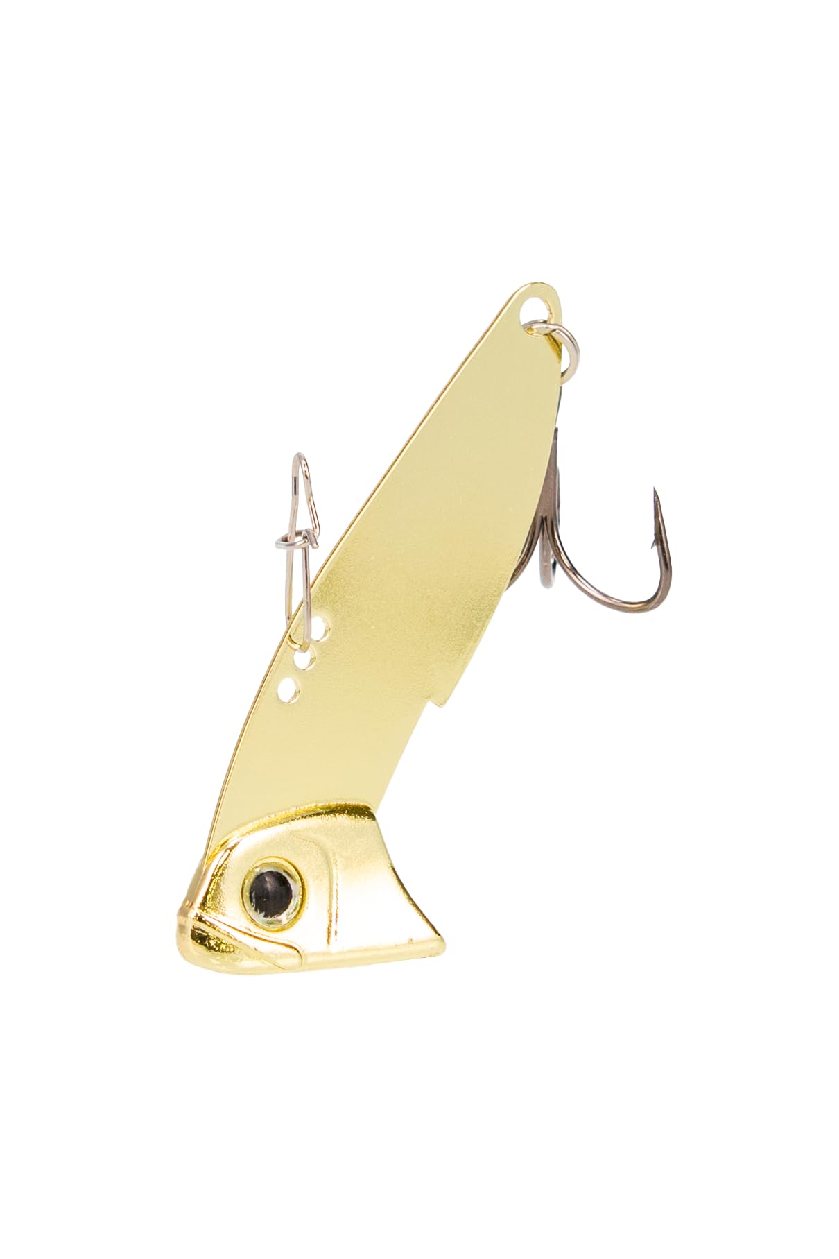 SteelShad Bottom Blade gold image: vertical fall with bottom stand-up presentation for strikes.