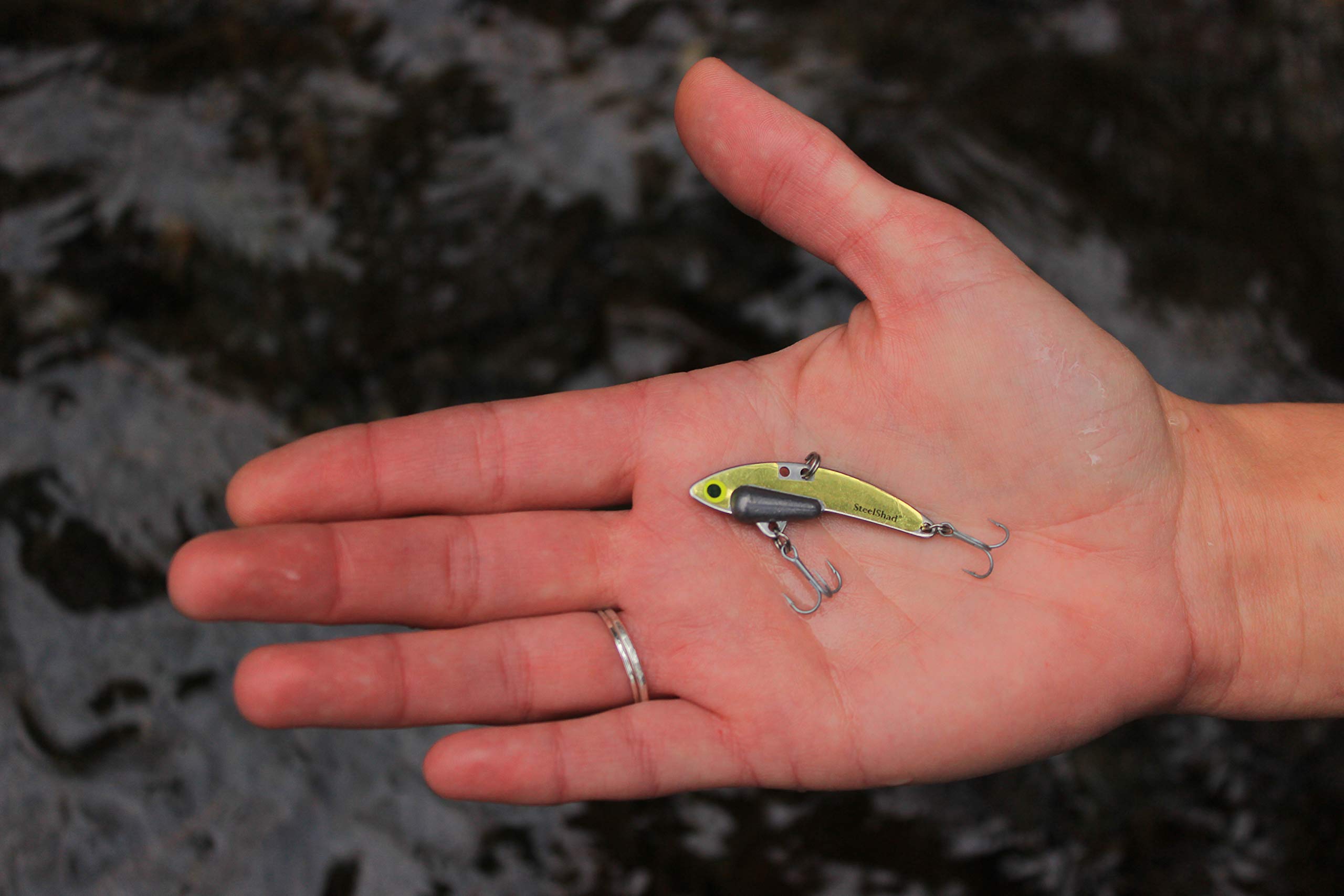 SteelShad Mini lipless crankbait detail with hook for reliable jigging