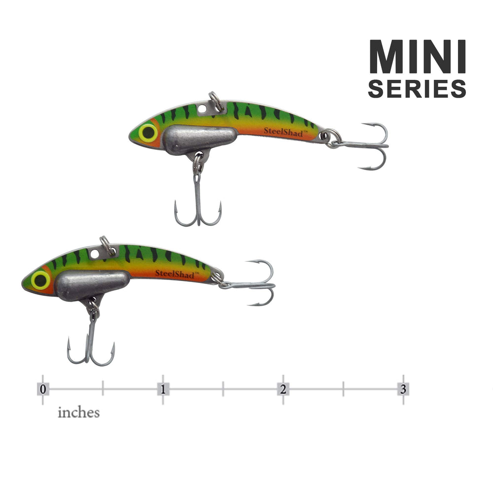 SteelShad Mini eight-color options attract diverse species.
