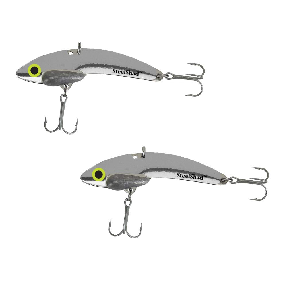 SteelShad Mini 1/4 oz silver front view for versatile freshwater casting.