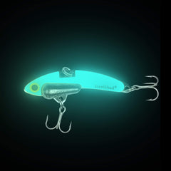 SteelShad Mini Glow lure on water highlights glow for night bites