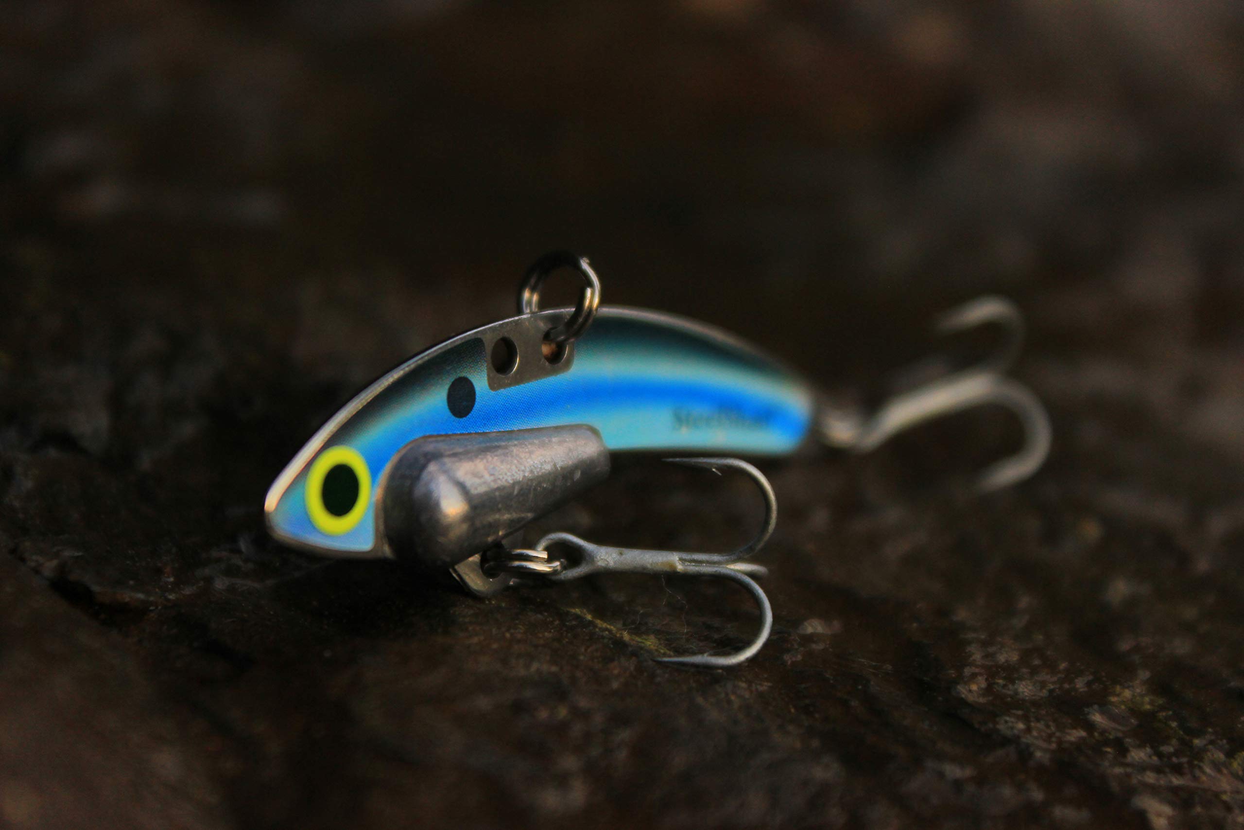 SteelShad Mini Series Kentucky Shad side profile showing balanced weight