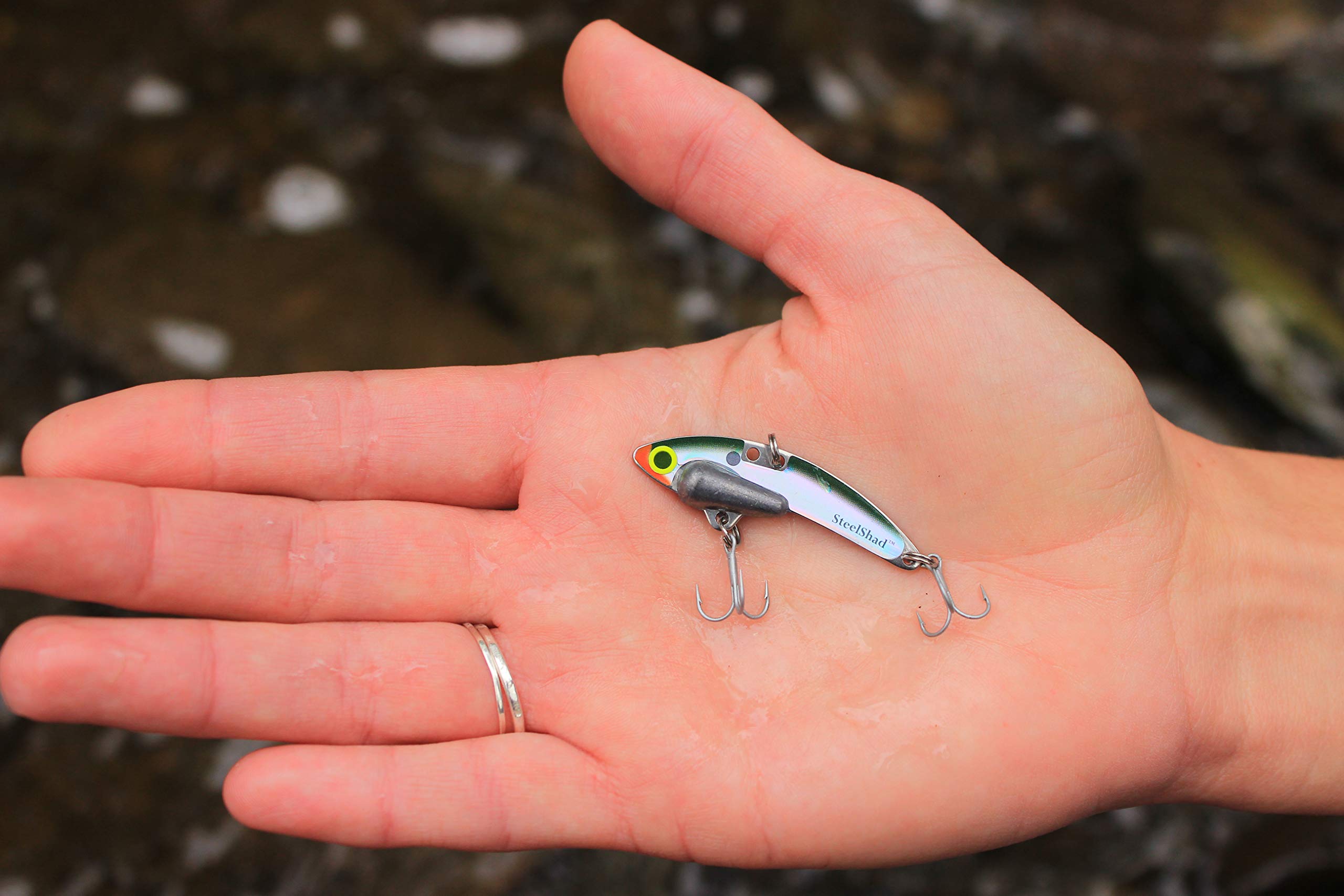 SteelShad Mini lipless crankbait side profile highlighting balanced action.