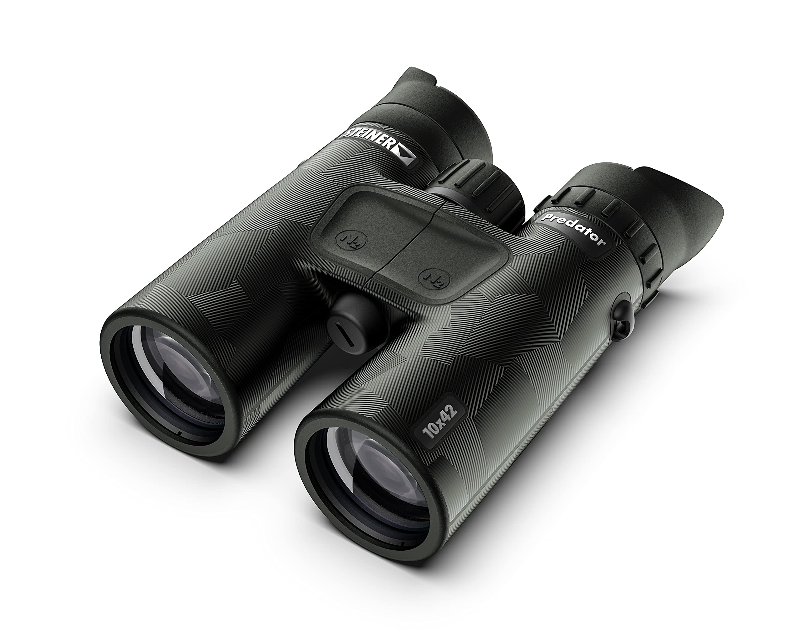 Steiner Predator 10x42 binoculars side view highlighting long-range detail for open-country hunting