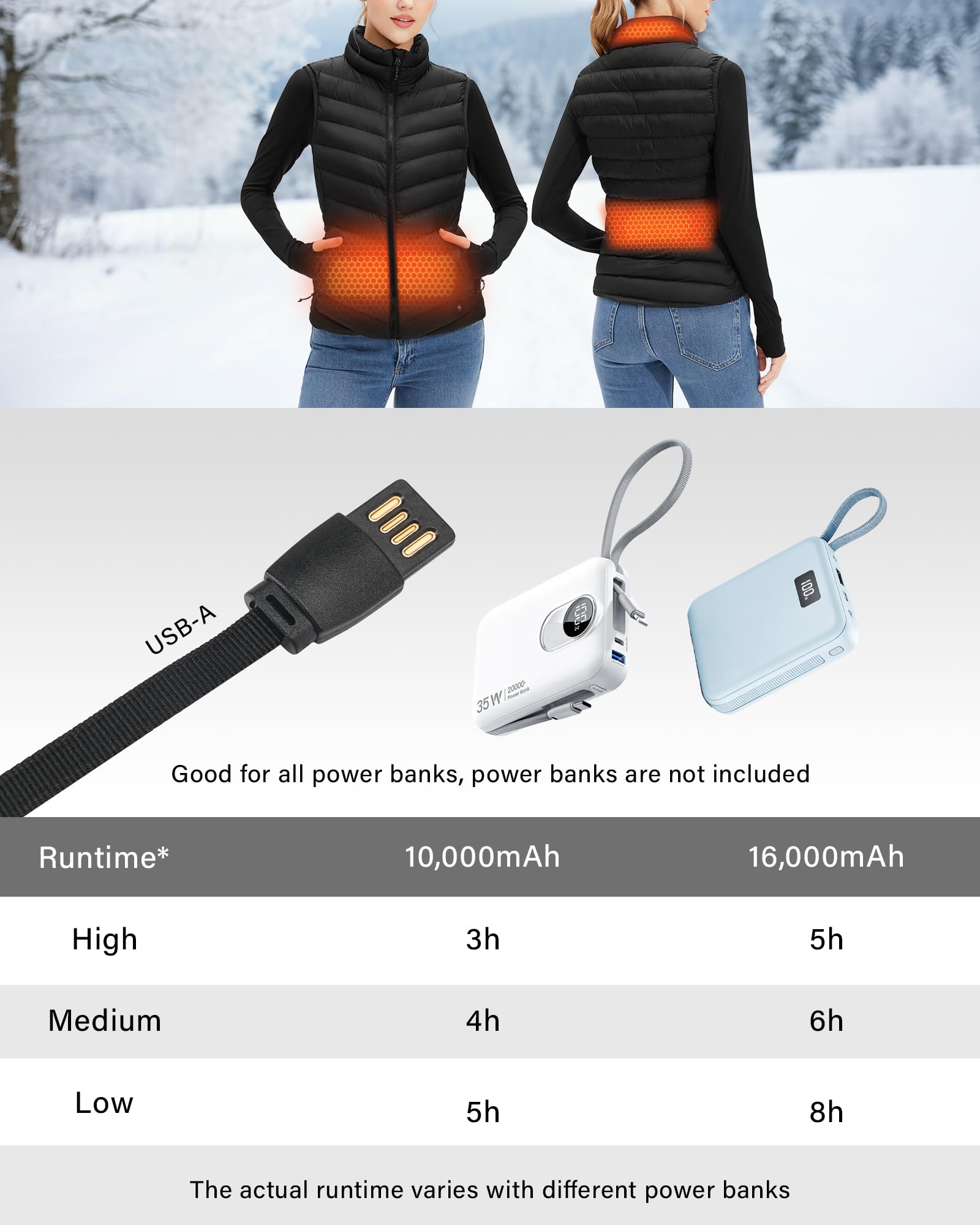 Stelle heated vest women pocket zip with secure pockets keeps essentials warm.