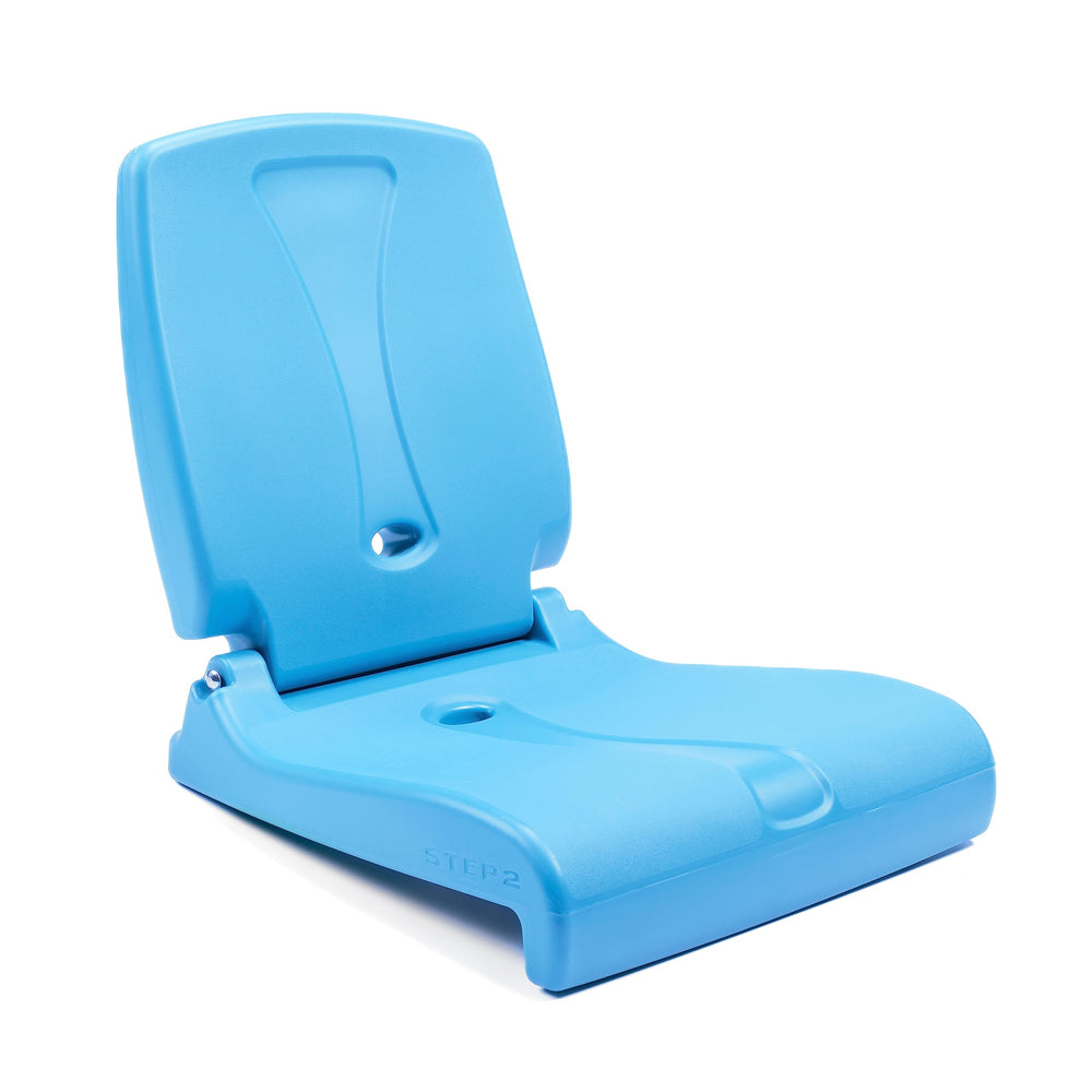 Step2 Flip Seat Capri Blue at pool edge with secure lip for steady seating
