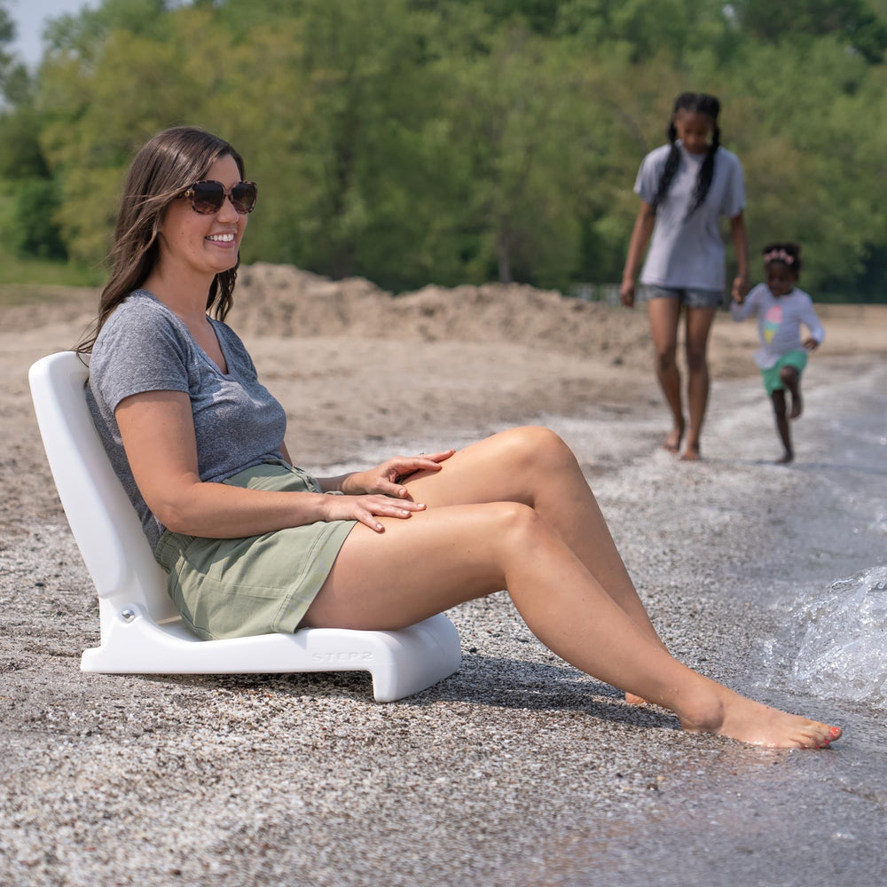 Step2 Flip Seat folded with a portable handle for easy transport