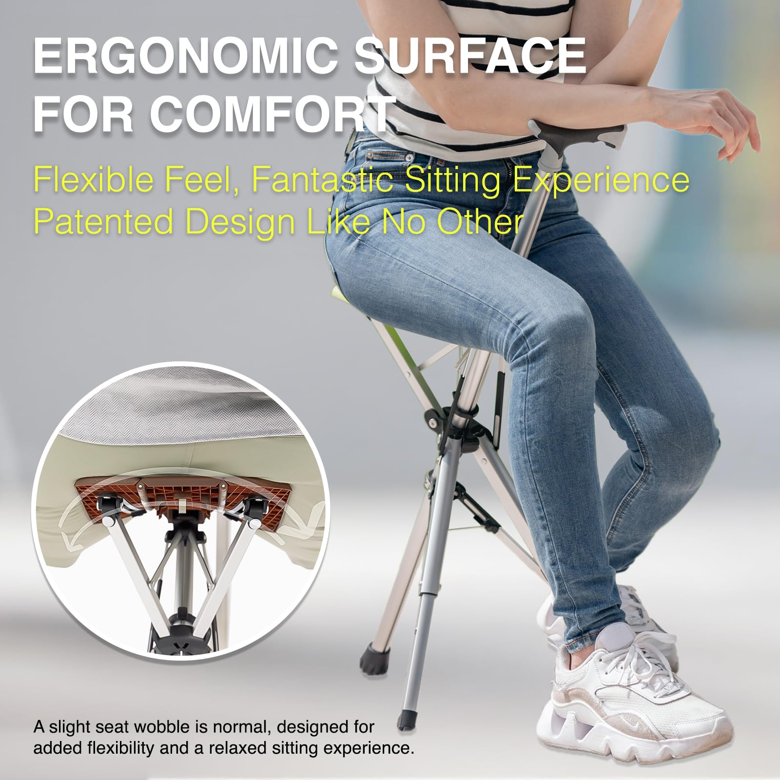 STEP2GOLD Ta-Da Chair 34-6 in height accommodates taller users.