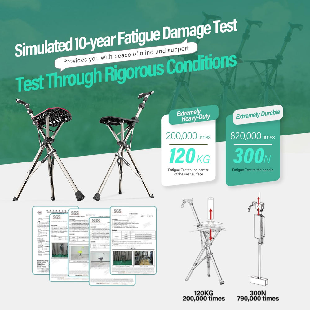 STEP2GOLD Ta-Da Chair Series 1 Pro anti-slip feet stabilize on uneven ground.