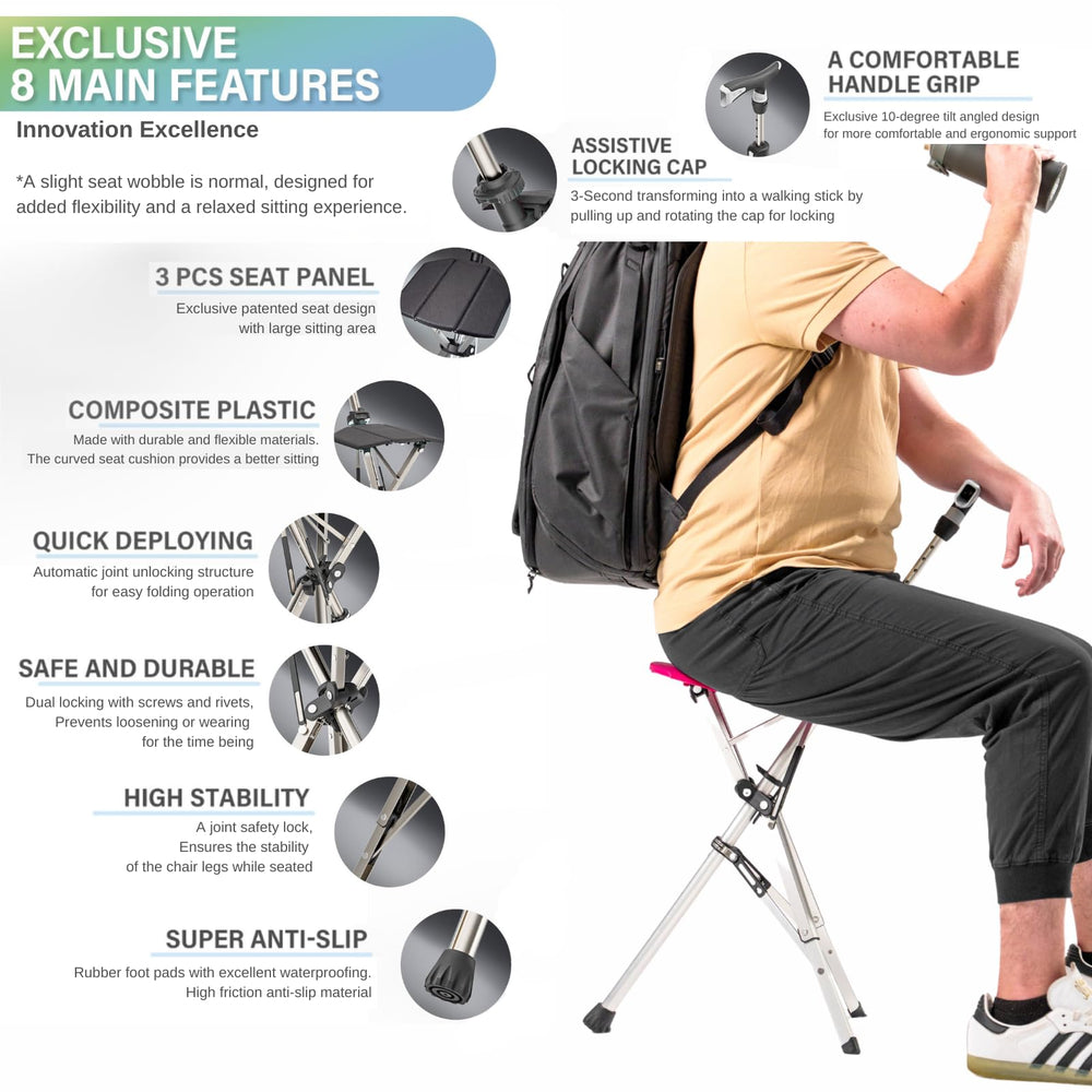 STEP2GOLD Ta-Da Chair Series 1 Pro ergonomic handle for comfortable grip.