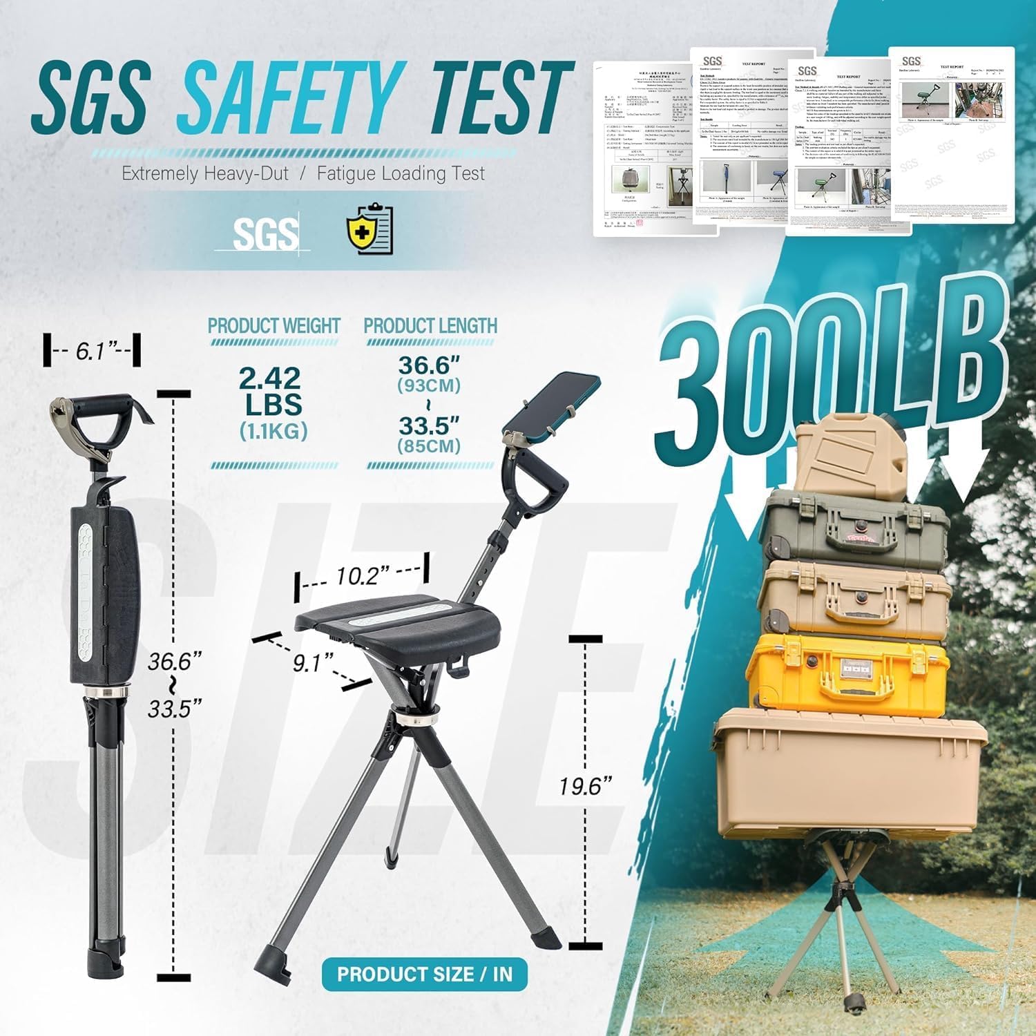 STEP2GOLD Ta-Da Chair Series 2 PRO height adjustment enables customized seating.