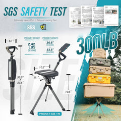 STEP2GOLD Ta-Da Chair Series 2 PRO height adjustment enables customized seating.