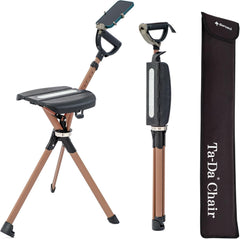STEP2GOLD Ta-Da Chair Series 2 PRO MAX folded pole for easy transport and quick rest.