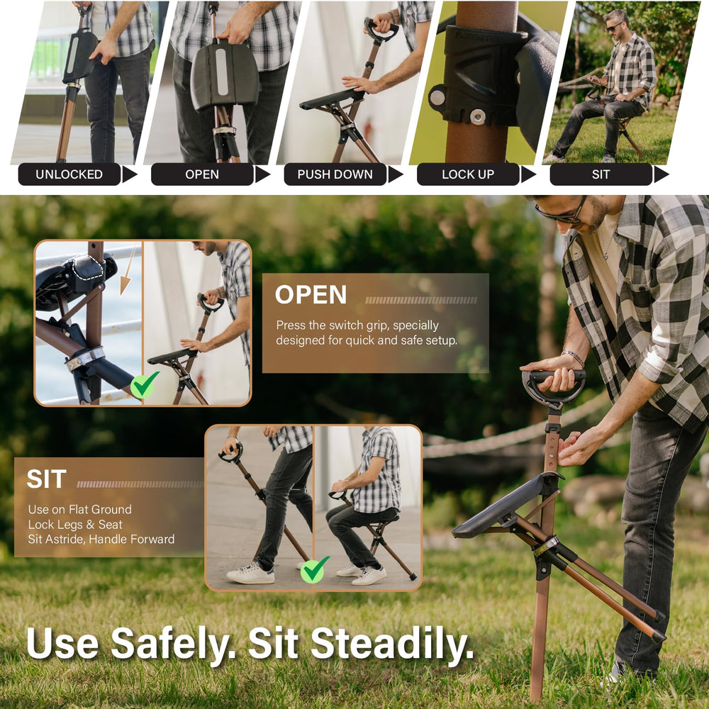 STEP2GOLD Ta-Da Chair Series 2 PRO MAX smartphone holder supports hands-free use.