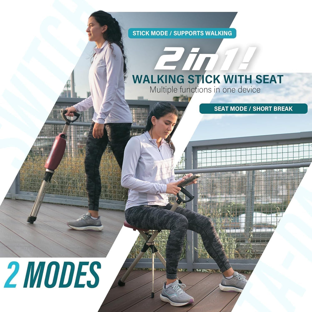 STEP2GOLD Ta-Da Chair Series 2 PRO red in-use camping hiking setting