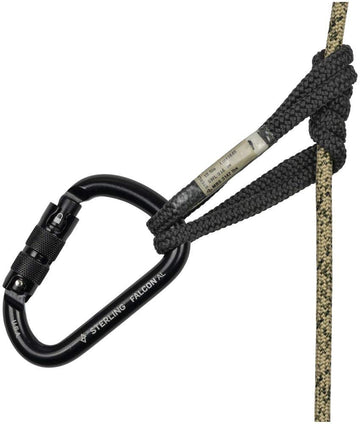 Sterling HollowBlock2 Loop close-up in black showing abrasion resistance for rope work.