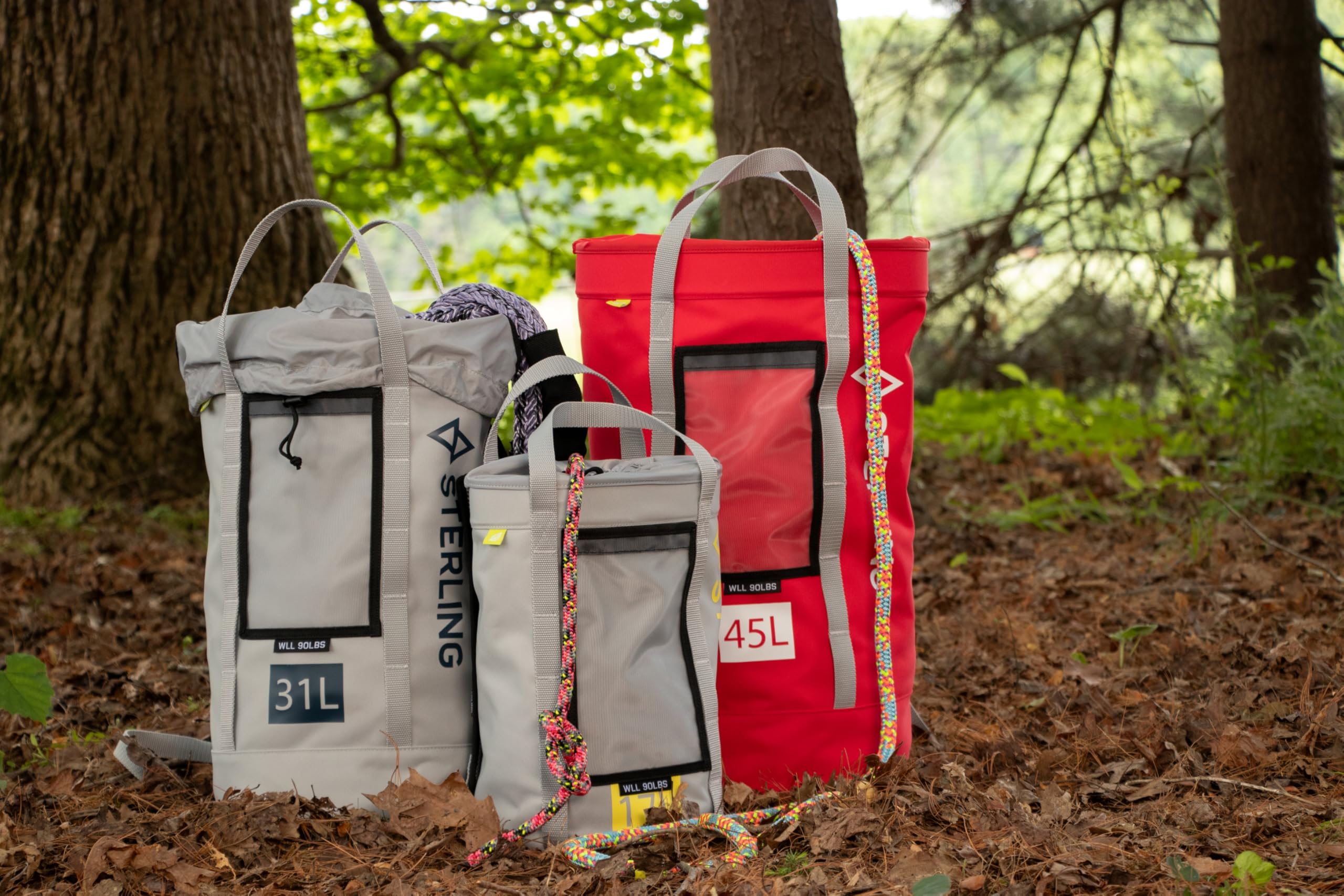 45L capacity ready for longer rope runs.