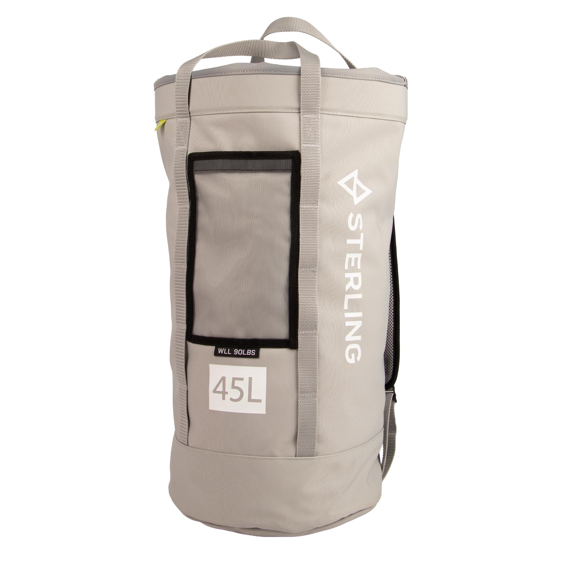 Sterling rope bag front pocket for essential documents on site.