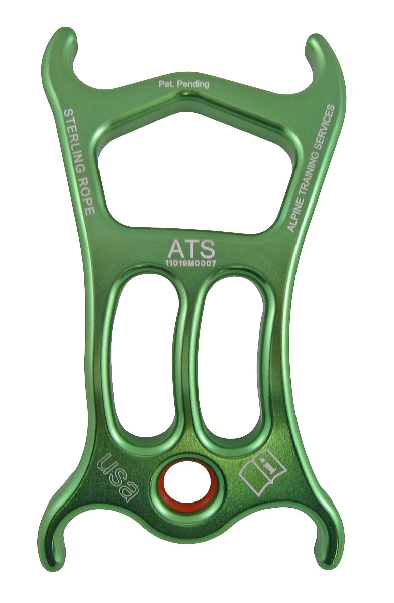 Sterling Rope ATS Device green—versatile belay and rappel for rock climbing