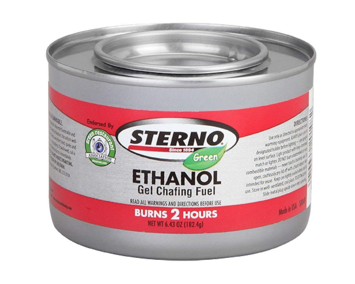 Sterno Ethanol Gel Chafing Fuel Pack6 front view delivering steady heat for events
