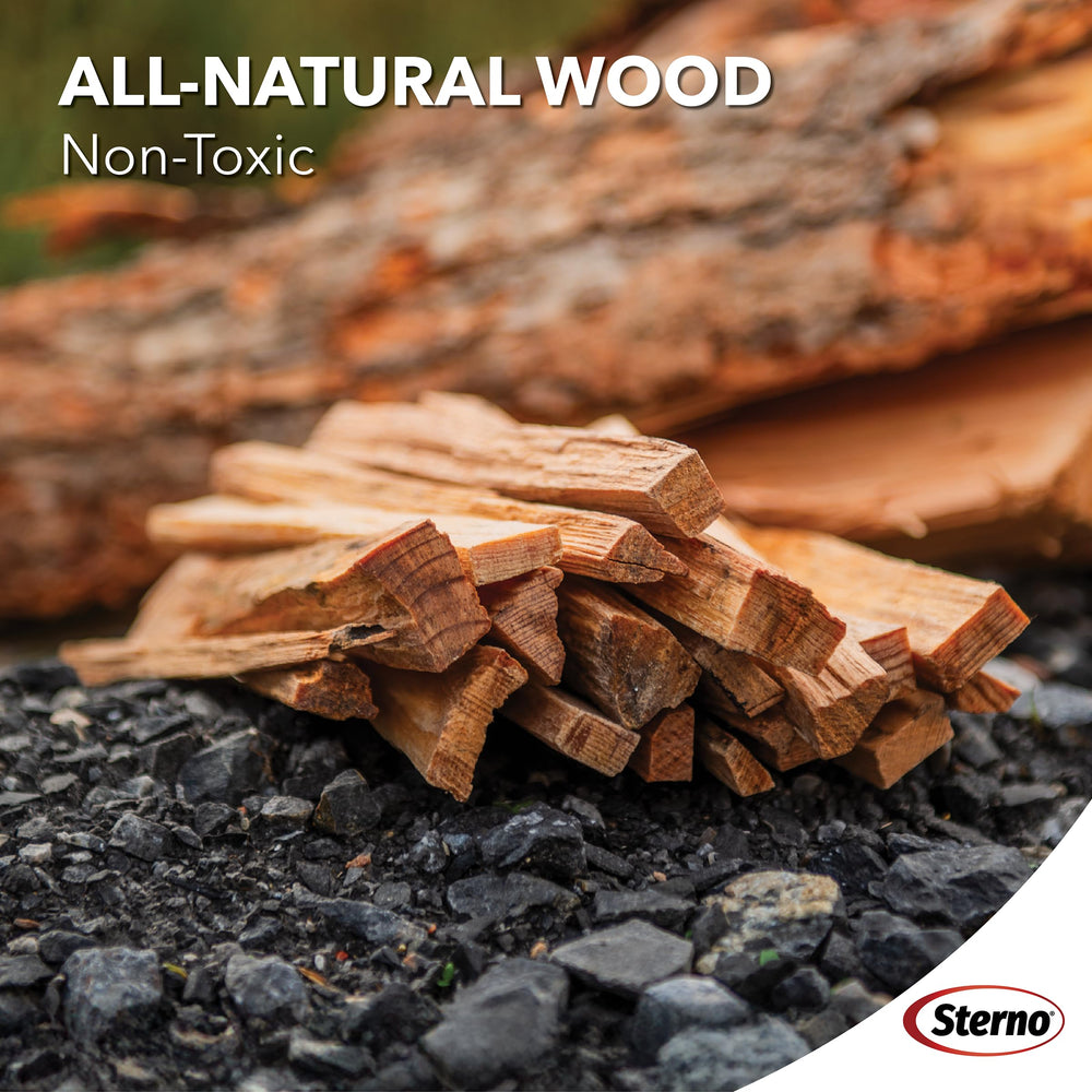 Sterno Fatwood pine wood texture close-up showing natural resin details
