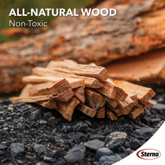 Sterno Fatwood pine wood texture close-up showing natural resin details