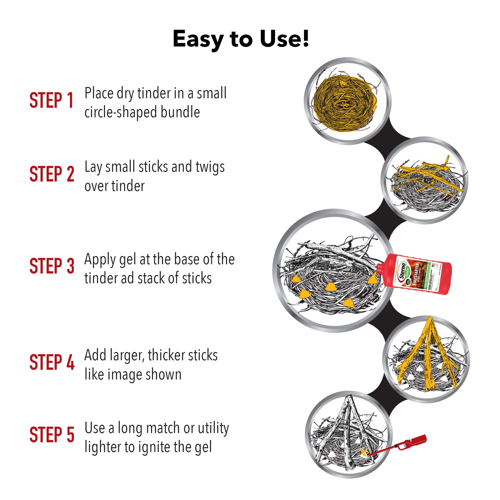 Sterno Fire Starter Gel ideal for catering and events.