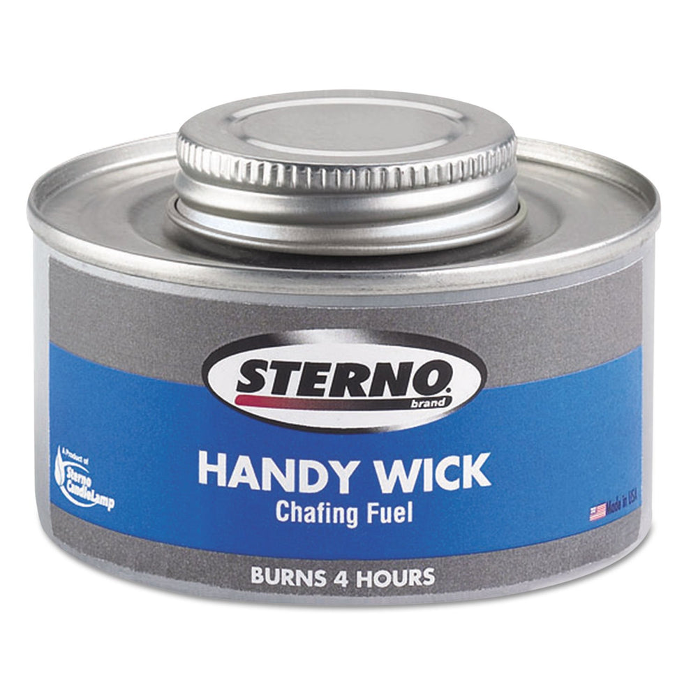Sterno Safe Heat fuel 24-pack front view, long-lasting heat for chafing dishes