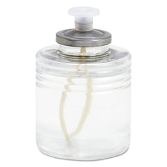 Sterno SoftLight 24hr liquid candle bottle showing long burn time for events