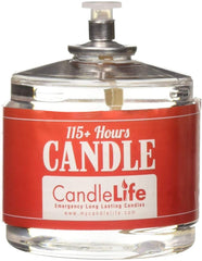 Sterno emergency candle with clear mist provides long-lasting light for outages