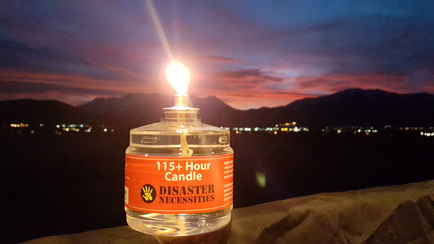 Sterno 115-hour set in ready-to-go emergency kit for outdoor adventures.
