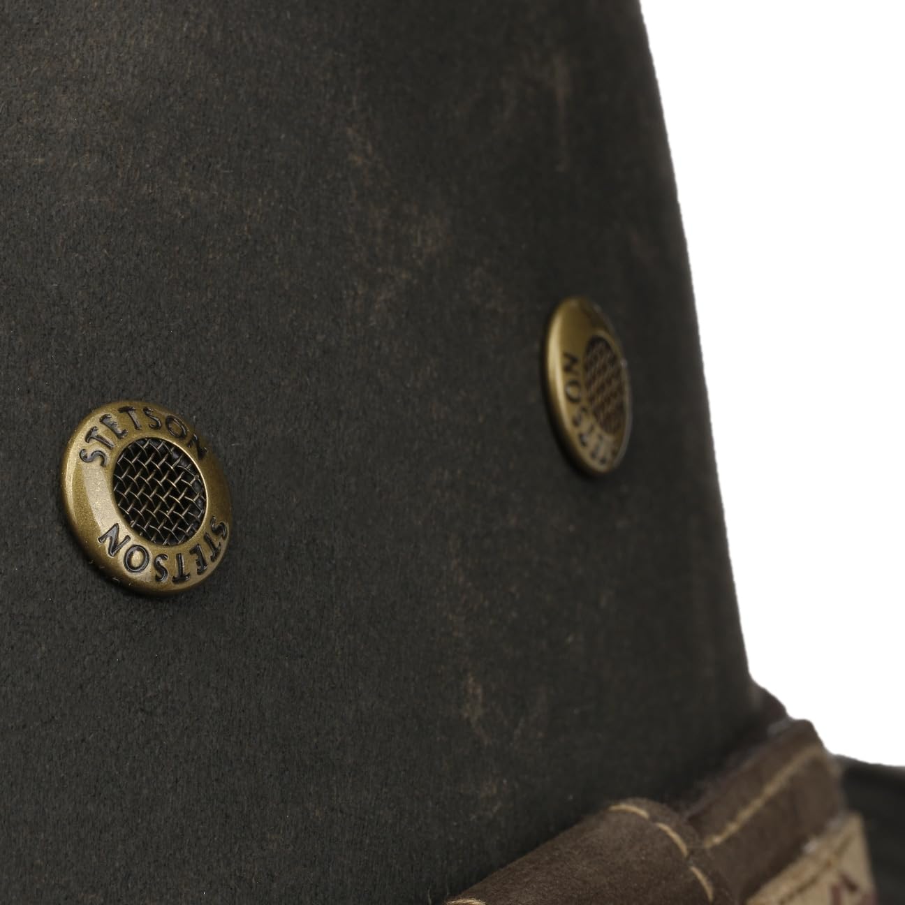 Stetson Sri Lanka Traveller hat material close-up of cotton-poly blend.